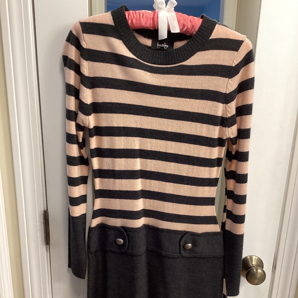 Sweater Dress, Gray and Pink, by & by, size Small